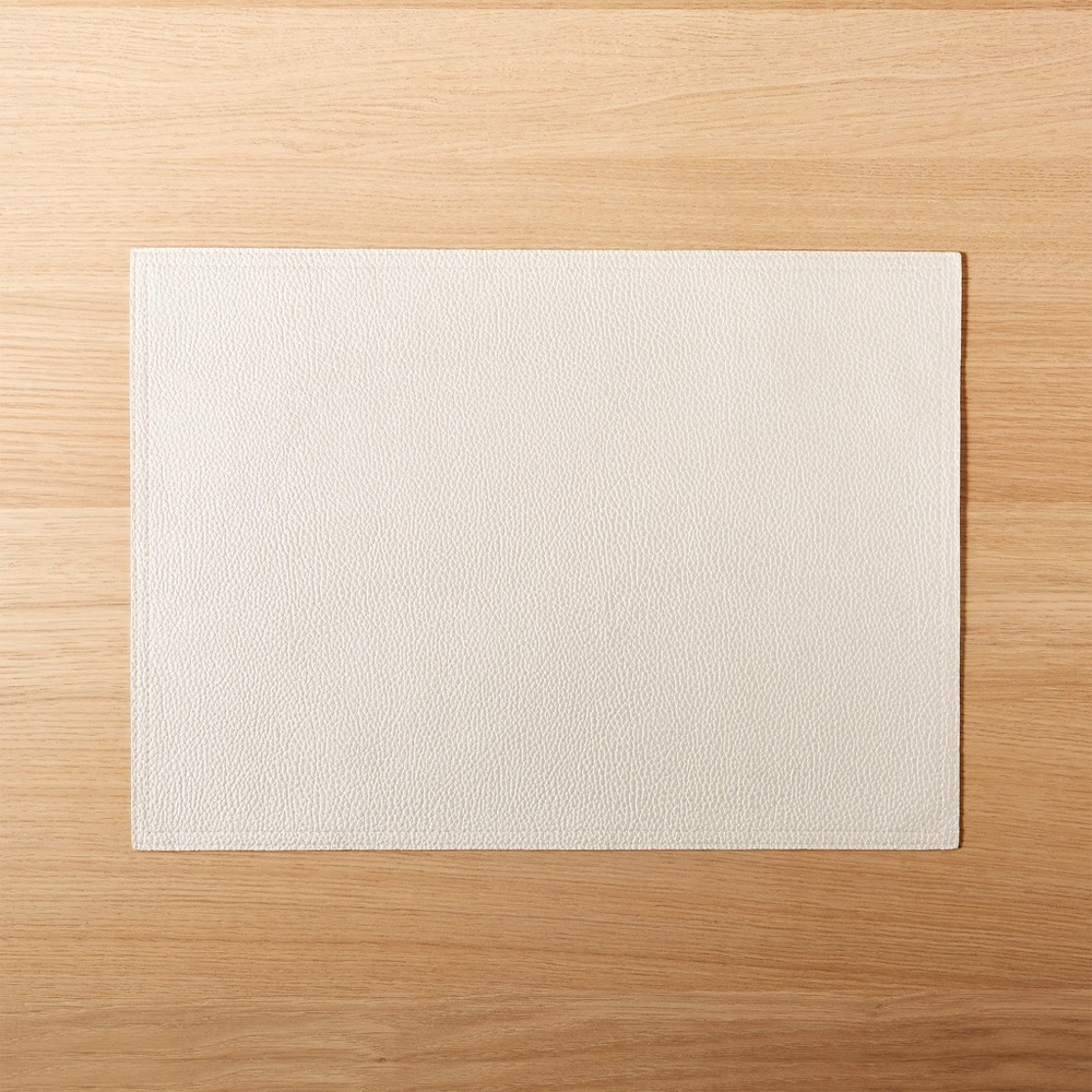 CB2 Ivory Faux Leather Placemat (Set of 2)